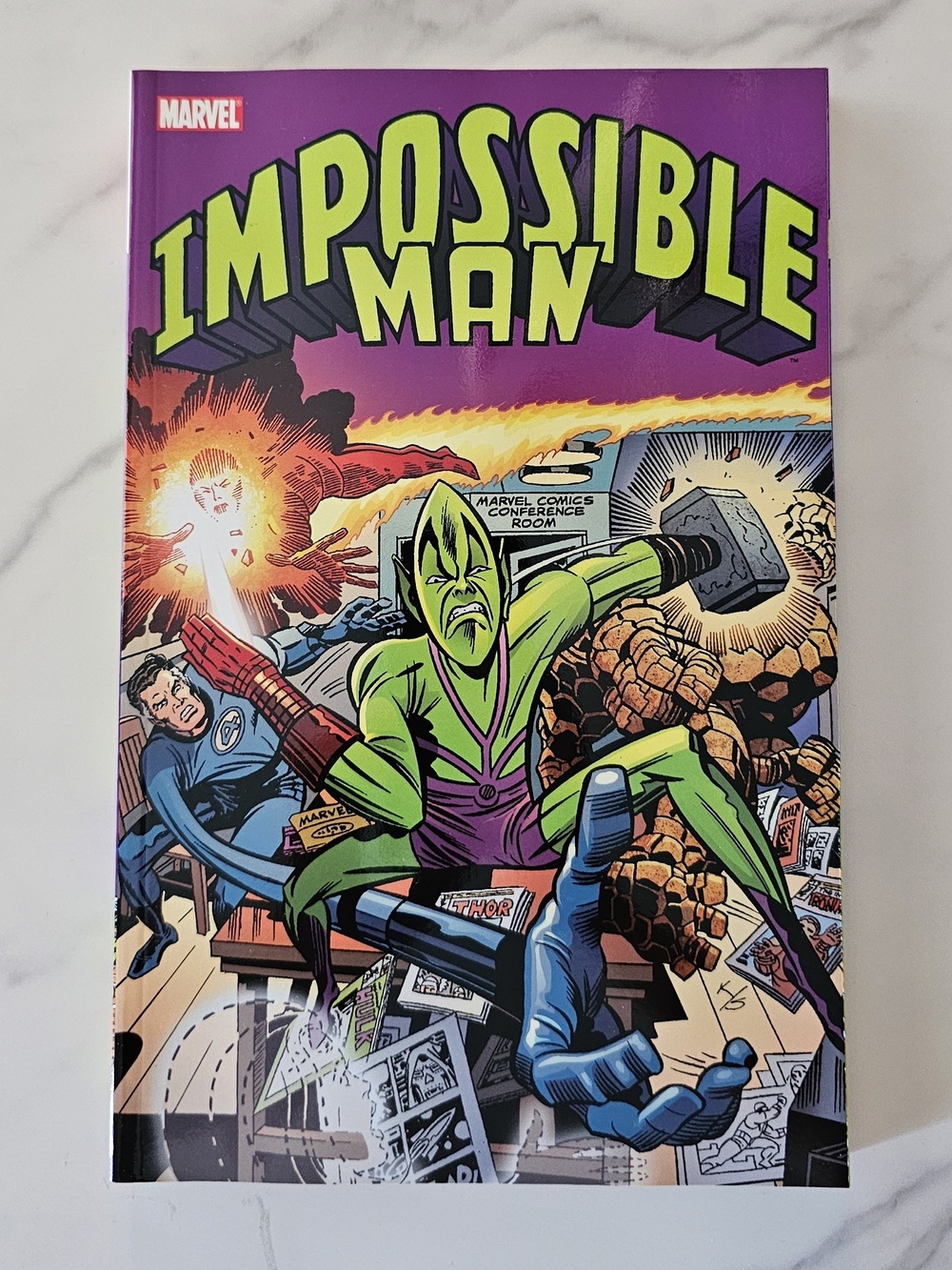 Marvel Impossible Man Graphic Novel - Purple & Green Cover